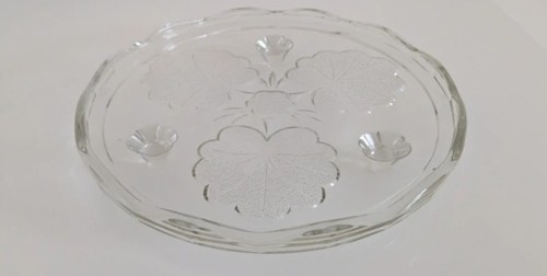 Vintage heavy glass - cake, stand