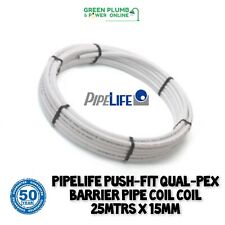 Pipelife 15mm Push-Fit PEX Barrier Plumbing Pipe - 25 Metre Coil Speedfit Hep20
