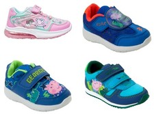GIRLS PEPPA PIG BOYS GEORGE PIG CASUAL SPORTS TRAINERS SHOES UK SIZE 5-10