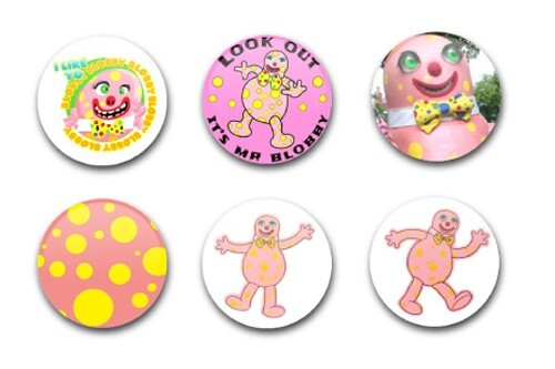 25mm button badges - 1", x6