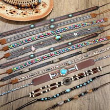 Boho Beaded Braid Hat Band