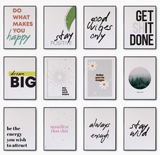 Inspirational Prints, Motivational Posters, Framed Wall Art Quote A3/A4/A5