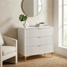 Miami Ridged 3 Drawer Fluted
