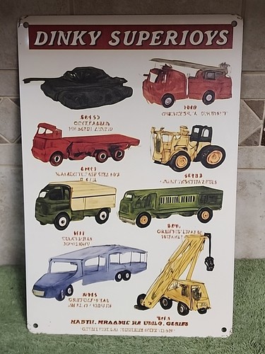 Dinky supertoys tin metal sign - dinky,
