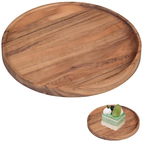 Round wooden tray - round, decorative