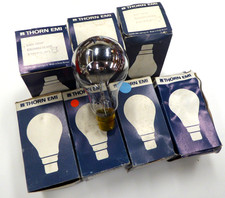 7 x Thorn Crown Silver 100W 240V 3 Pin B22 Lamp Incandescnt Warm White Dimmable