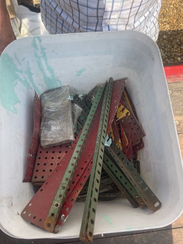 Meccano vintage bulk lot metal - meccano,