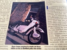 ARIEL LEADER SHEFFIELD POLICE MOTORCYCLE MAGAZINE ARTICLE