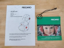 Recaro Start Child Seat Instructions & Accessories Pamphlet