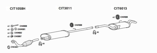 Exhaust system for peugeot - for,