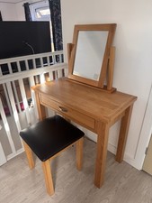 Solid oak dressing table with