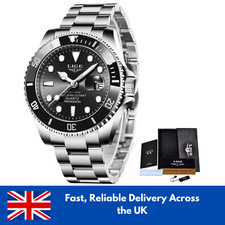 LIGE Mens Wristwatch Luxury