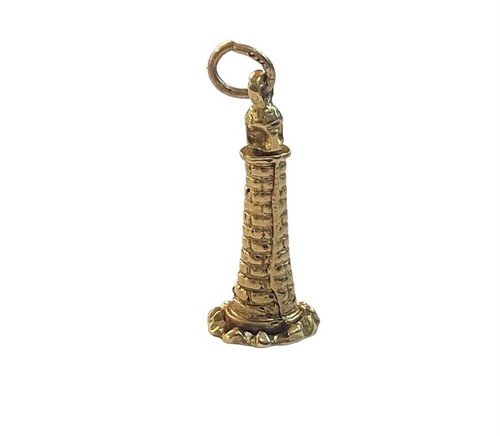 9ct vintage light house charm