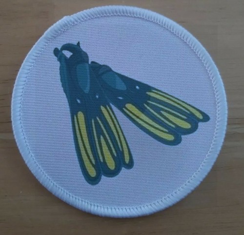 Diver flippers ocean patch - diver,
