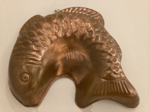 Vintage copper metal fish - vintage,