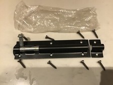 GATE SLIDE BOLT WITH FIXINGS HEAVY DUTY GARDEN PADBOLT PAD BOLT 