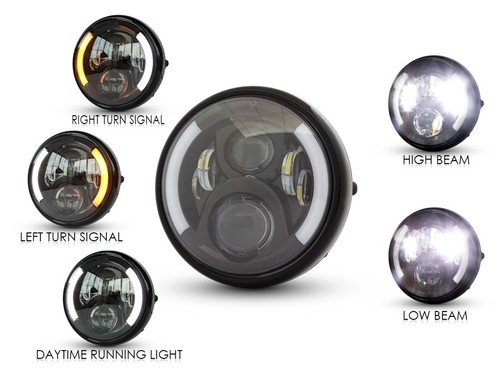 Led headlight lamp with - headlight,