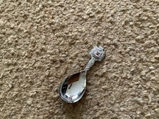 VINTAGE CHROMIUM PLATED ENAMELLED CREST WARE CADDY SPOON FROM CIRENCESTER