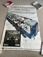 INTERCITY 125 LONDON HIGH SPEED TRAIN CLASSIC ORIGINAL ART POSTER 80’s Vintage