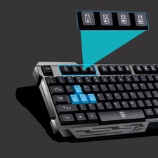 Cool Wireless Ergonomic Gaming Mechanical Keyboard Gamer Mouse Sets (Black)