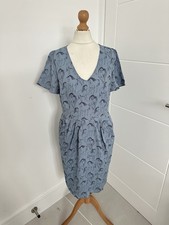 Women’s Sugarhill boutique blue horse print shift short dress size 10 BNWT