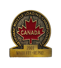 NATIONAL MUZZLE LOADING CHAMPIONSHIPS CANADA 2001 MARIETTE RIFLE SHOOITNG BADGE