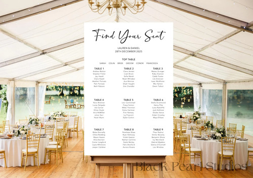 Wedding table seating plan - table,