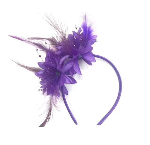 Flower feather hair - flower,