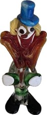 Murano Glass Clown Figurine Handmade Colourful Decorative Italy