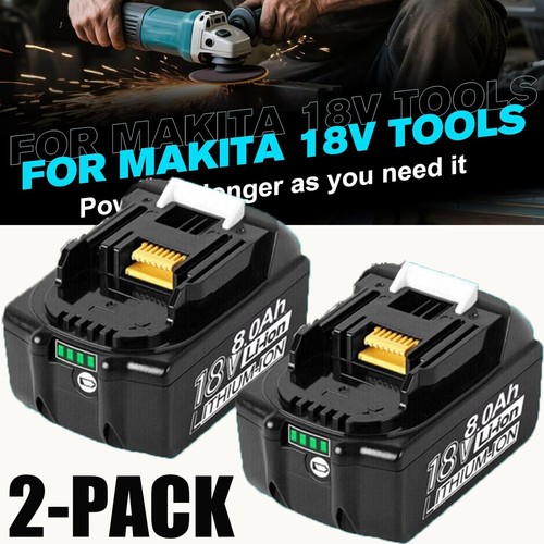 2pack 18v for makita 0ah - 18v, 8.0ah
