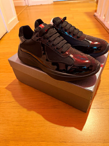 Prada men black low top - top, lace