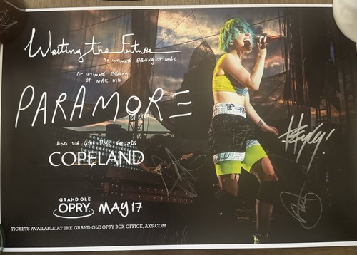 Signed paramore poster - signed,