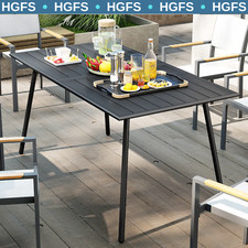 Metal Outdoor Table Black