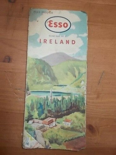 Esso old road map ireland - road,