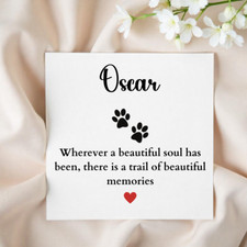 Personalised Pet bereavement card Dog sympathy card loss of your pet sorry 6x6