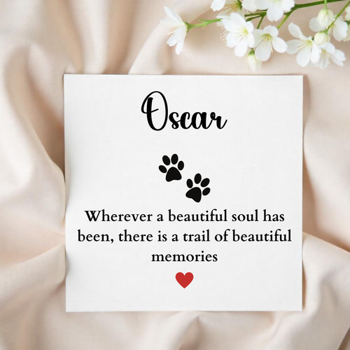 Personalised pet bereavement - pet,
