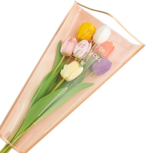Pcs clear cellophane flower - 50,