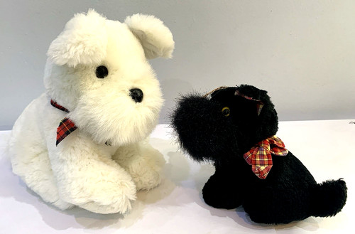 Vintage white scottie dog - white,