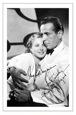 HUMPHREY BOGART & INGRID BERGMAN CASABLANCA AUTOGRAPH SIGNED PHOTO PRINT 