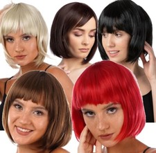 1920s Short Bob Wigs 4 Colours Fancy Dress Cosplay Halloween Speakeasy