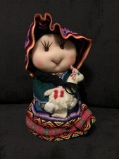 Peruvian Girl Plush Doll W/