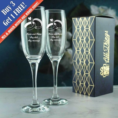Personalised engraved wedding - engraved,