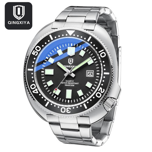 Mens stainless steel diver - steel,