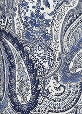 Ralph Lauren Laveen Paisley Indigo Blue Tablecloth CHARM 70" Round 100% Cotton