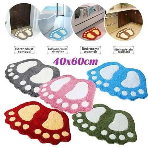 Cute footprints bath mat non - cute,