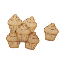 Cupcake MDF Craft Shapes DIY