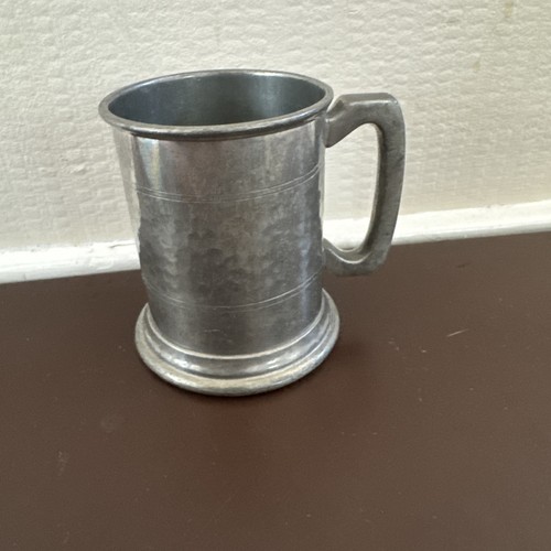 Vintage glass bottom - glass, pewter