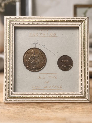 Vintage penny farthing coin - farthing,