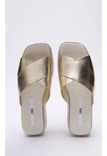 Zara Gold Metallic Platform