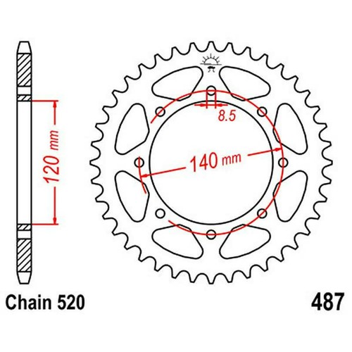Tooth crown 520 727 72 - 45,
